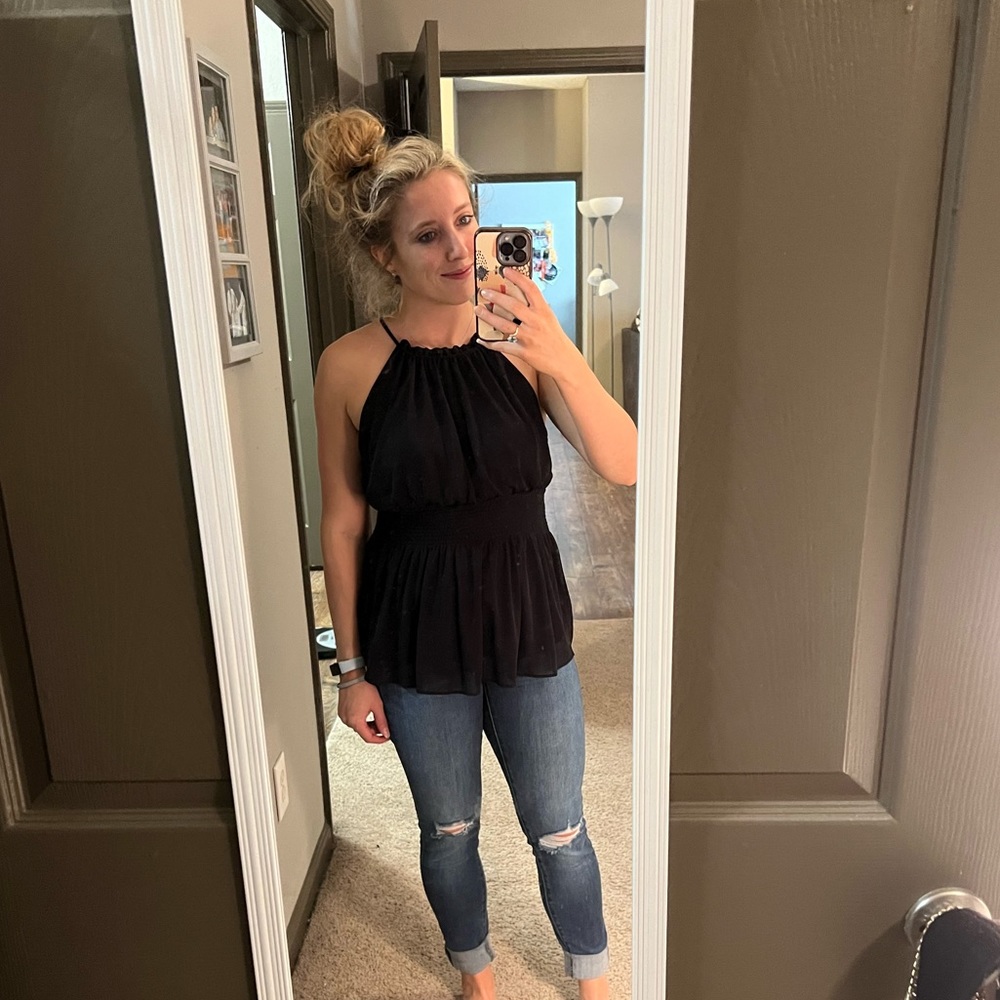 Black Peplum Blouse